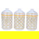 طقم علب بهارات بلاستيك السيف غاليري، دائري، 3 قطع - ذهبي product image 2