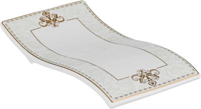 طقم تقديم سفرة بورسلان السيف غاليري، 86 قطعة - أبيض ذهبي product image 2