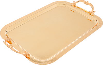 طقم طوفريات استيل السيف غاليري، قطعتين، مستطيل، منقوش - ذهبي product image 2