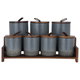 طقم علب بهارات بورسلان السيف غاليري، 7 قطع، بستاند - رمادي product image 2