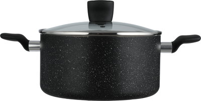 طقم قدور دارك ستون 2 جرانيت تيفال، غطاء زجاج، 11 قطعة - أسود شفاف product image 3