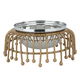 Al Saif Gallery steel serving plate, round, base - golden silver product image 1