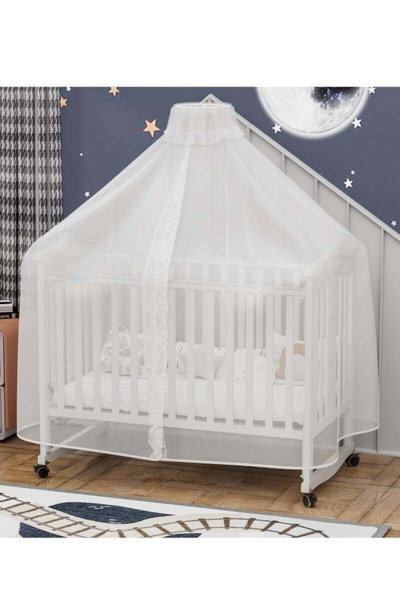 سرير اطفال خشب الصنوبر فان مومنت، 120×60 سم، مع ناموسية - ابيض product image 5