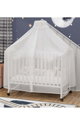 سرير اطفال خشب الصنوبر فان مومنت، 120×60 سم، مع ناموسية - ابيض product image 5