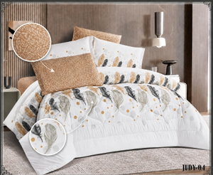 طقم لحاف قماش، 230x250 سم، نفرين، 6 قطع - متعدد الالوان product image 2
