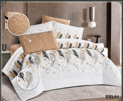 طقم لحاف قماش، 230x250 سم، نفرين، 6 قطع - متعدد الالوان product image 2