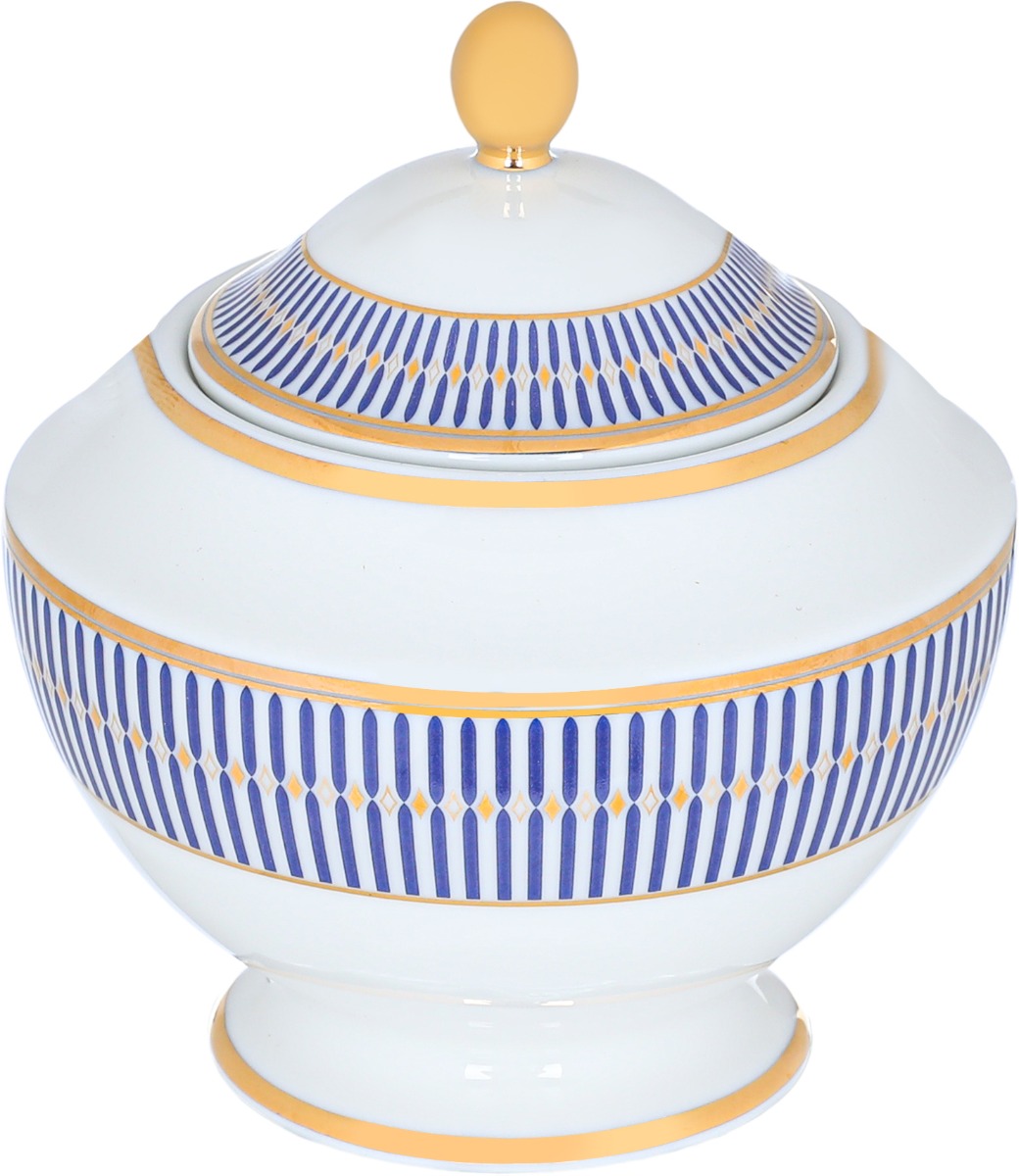 طقم سفرة بورسلان السيف غاليري، 60 قطعة - ابيض ازرق product image 4