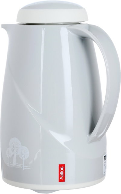 Helios thermos, 0.6 liters, thermal glass inner container, plastic outer shell - white product image 5