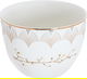 Porcelain yogurt set (peacock) Alsaif Gallery, 4 pieces, oval plate - white colored product image 3
