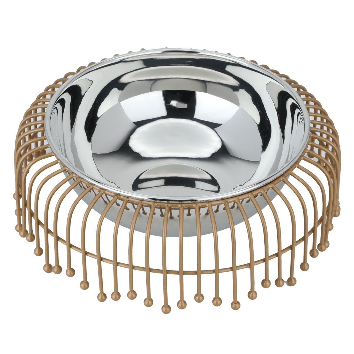 Al Saif Gallery Steel Round Serving Plate, 30 X 30 X 9 Cm - Silver product image 2