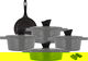 طقم قدور جرانيت تورنادو، 9 قطع - بيج غامق product image 1