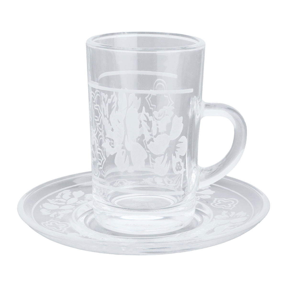 Al Saif Gallery glass tea set, 12 pieces - Clear product image 2