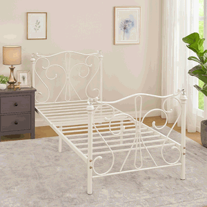 سرير حديد، 35×120×190 سم - أبيض product image 2