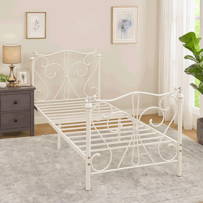 سرير حديد، 35×120×190 سم - أبيض product image 2