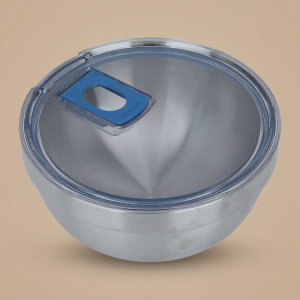 Al Saif Gallery Steel Food Container, 600 ml, Deep Round with Lid - Silver product image