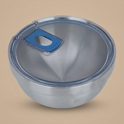 Al Saif Gallery Steel Food Container, 600 ml, Deep Round with Lid - Silver product image 1