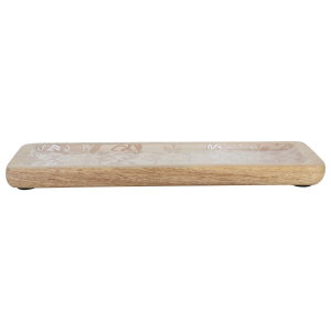 صحن تقديم مستطيل خشب السيف غاليري، 26×10×2 سم - ذهبي product image 2