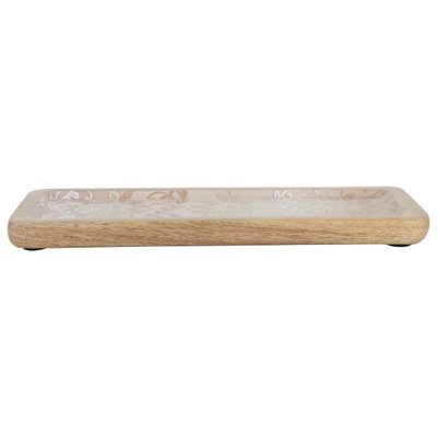 صحن تقديم مستطيل خشب السيف غاليري، 26×10×2 سم - ذهبي product image 2