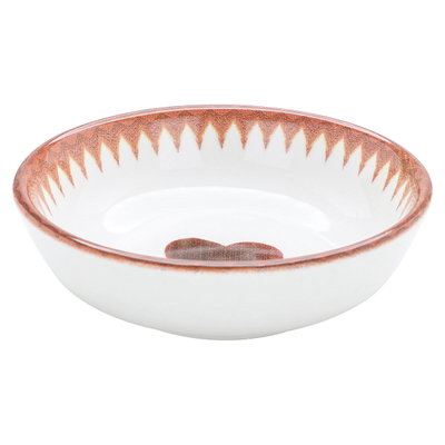 صحن تقديم بورسلان السيف غاليري، 10.5 سم، نقش قلب - بني product image 1