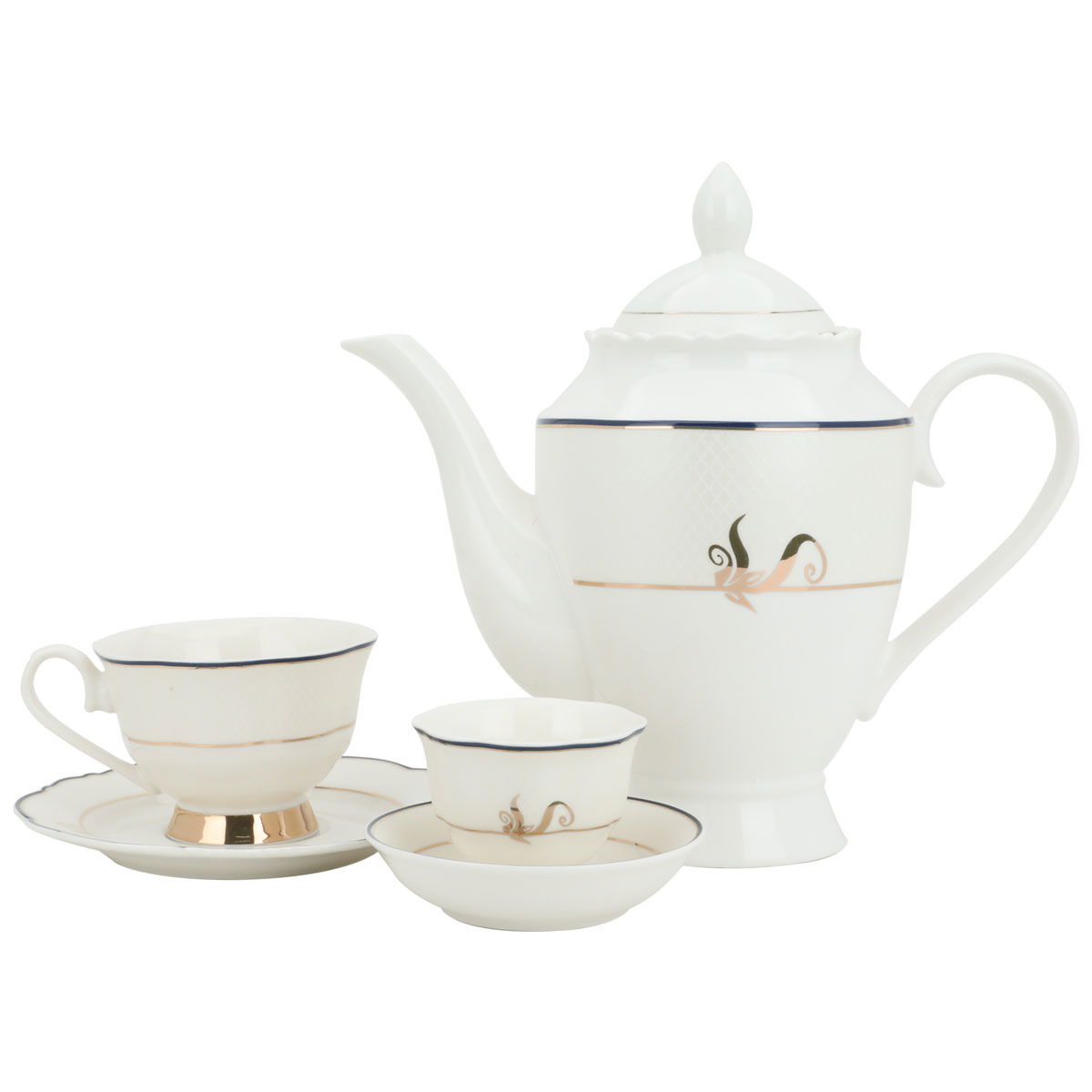 طقم سفرة بورسلان السيف غاليري، 65 قطعة - أبيض product image 2