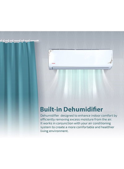 Nikai NSAC18136HC24 Split Air Conditioner, 18000 BTU, 1.5 Ton, Cool & Heat - White product image 3