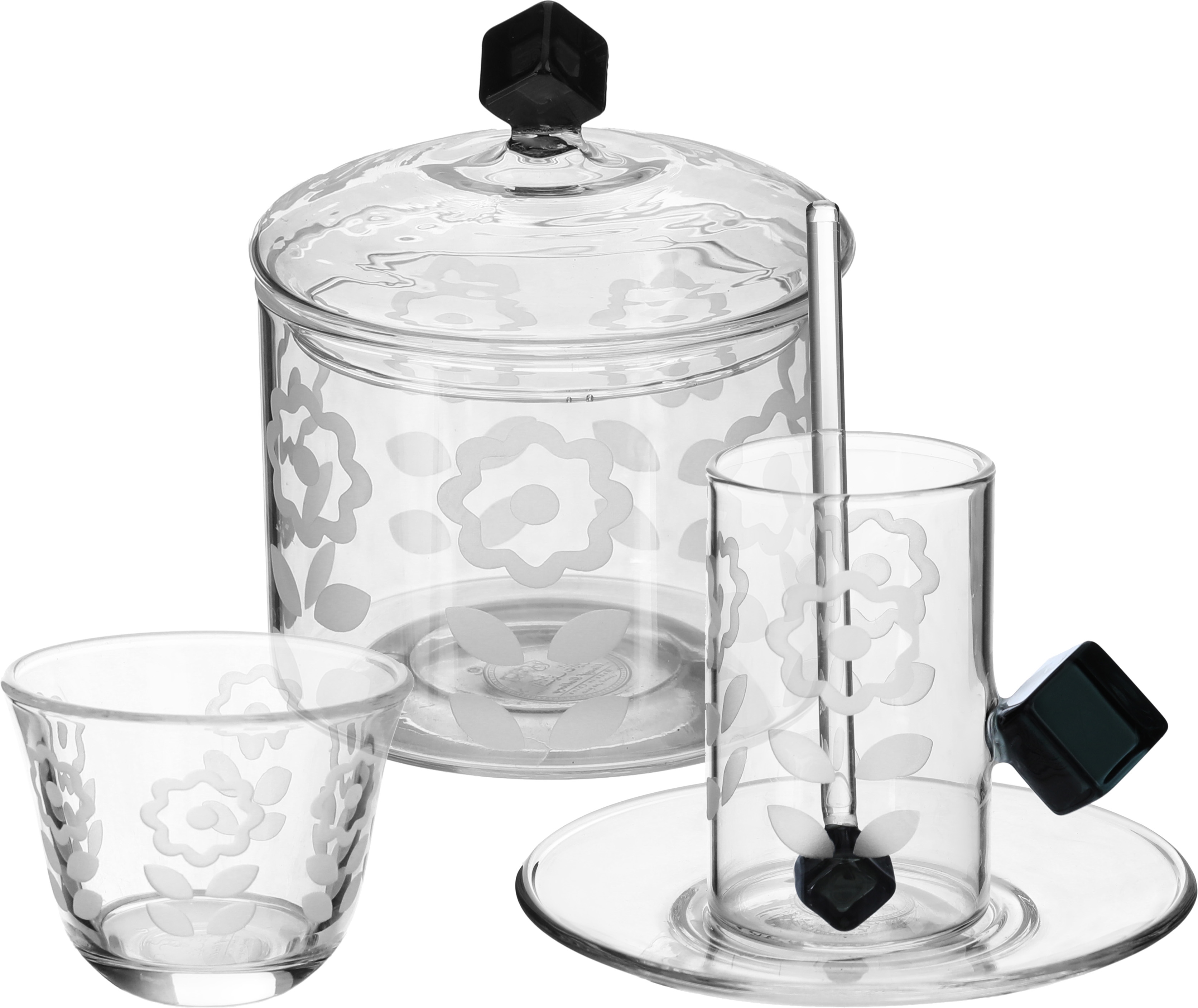 طقم فناجين قهوة وبيالات شاي زجاج السيف غاليري، 12 مل، 25 قطعة - شفاف product image 1