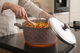 Saflon Granite Cooking Pot, 7 L, 28 cm, Lid - Dark Beige product image 3