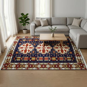 سجادة مجلس بوليستر سجادتي، 300×200 سم، نقشة صدف - أحمر product image