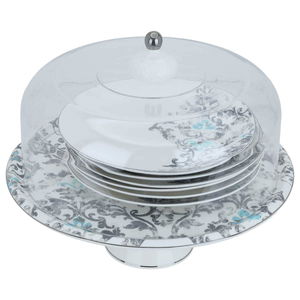 Al saif Gallery Porcelain Cake Stand Set, 8 Pieces - White product image