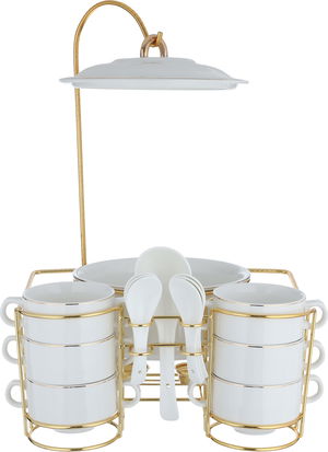 طقم شوربة بورسلان السيف غاليري، 15 قطعة - أبيض product image