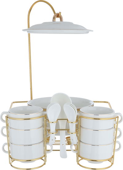 Al Saif Gallery Porcelain Soup Set, 15 Pieces - White product image 1