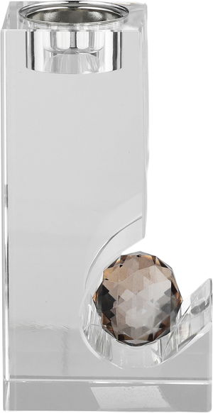 مبخرة زجاج السيف غاليري، قاعدة كرة، 9x6x16.8 سم - شفاف وردي فاتح product image