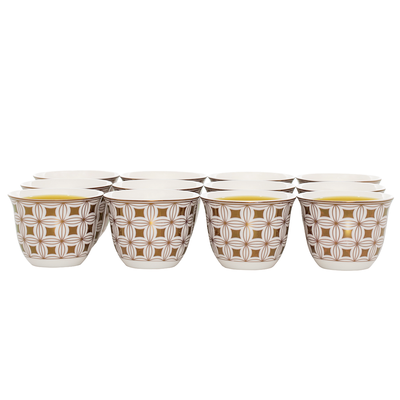 Al Saif Gallery porcelain Arabic coffee cups set, 12 pieces - multi-colored product image 1