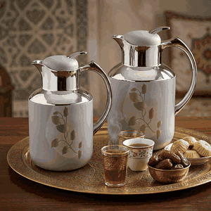 طقم ترامس فلوريا برو السيف غاليري، 1 / 0.5 لتر، قطعتين، حافظة داخلية زجاج حراري، هيكل خارجي استيل - رمادي فاتح product image 2