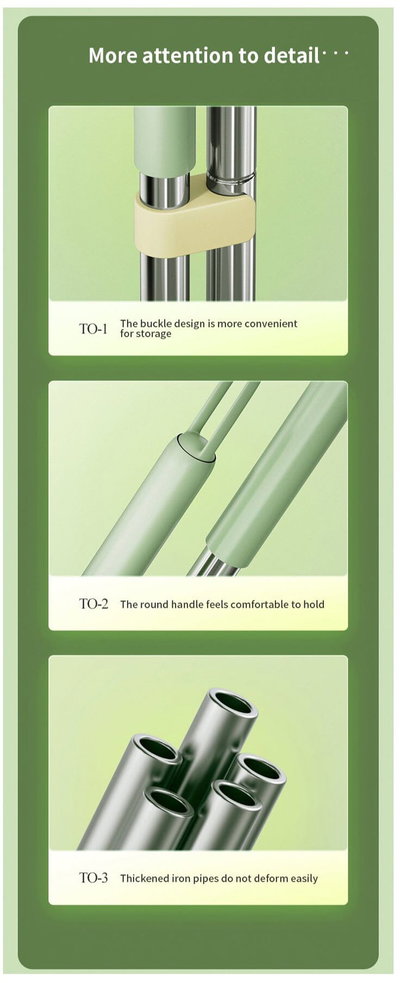 مجموعة جاروف و فرشاة فيسيو، 42 سم - اخضر product image 9