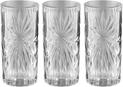 Excellent Houseware Glass Water Glasses Set, 3 Pieces, 380 ml - Clear product image 1