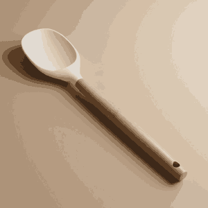 ملعقة خدمة سيليكون السيف غاليري، يد خشب - بيج product image