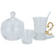 طقم كريستال زجاج السيف غاليري، 50 قطعة، بيد ذهبي - شفاف product image 1