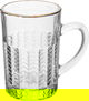 طقم بيالات شاي زجاج ماكس جلاس، بخط ذهبي، 6 قطع - شفاف product image 3