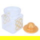 طقم علب بهارات بلاستيك السيف غاليري، مربع، منقوش ذهبي، 3 قطع - شفاف product image 2
