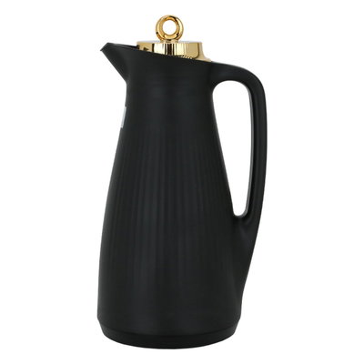 ترمس منال تايملس، 1 لتر ، حافظة داخلية زجاج حراري، ضغاط - أسود product image 2