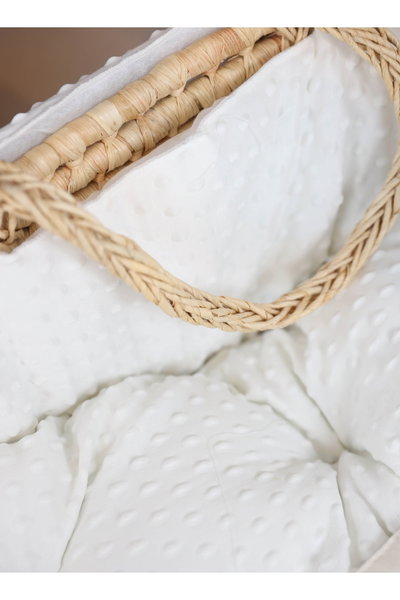 سرير موسى محمول قطن فان مومنت، 76×42×76 سم، حامل خشب - ابيض بيج product image 3
