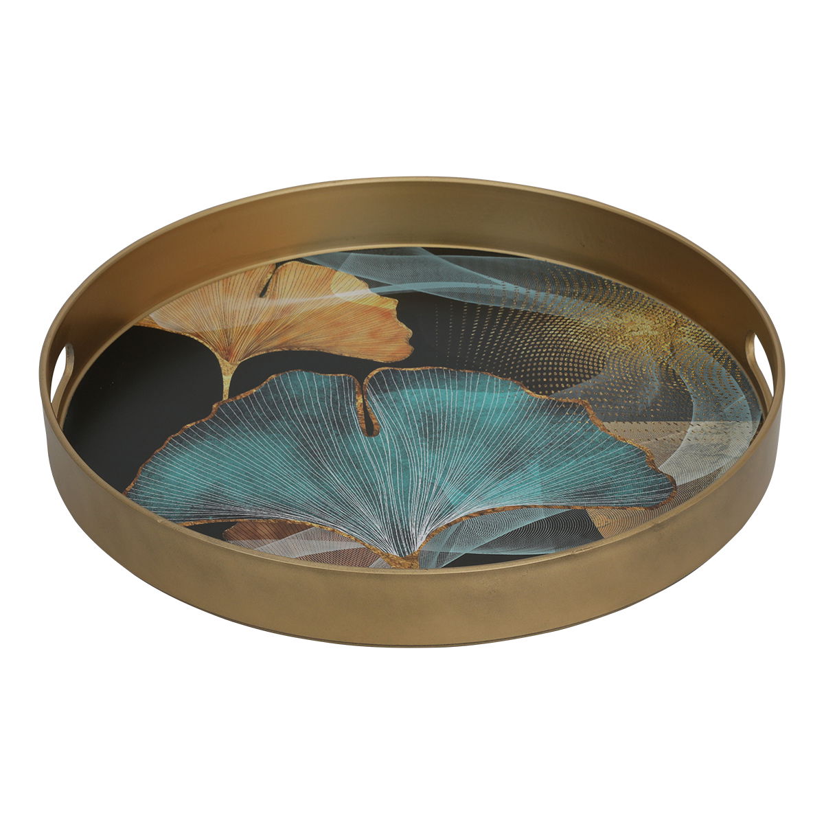 Al Saif Gallery Plastic Serving tray, 33x33x4 cm - Gold product image 2
