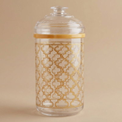 علبة بلاستيك السيف غاليري، 1350مل، دائري - ذهبي product image 1