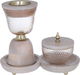 طقم مبخرة زجاج و علبة بخور السيف غاليري، 3 قطع - شفاف بني product image 1