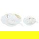 طقم سفرة بورسلان السيف غاليري، 61 قطعة - ابيض ذهبي product image 4
