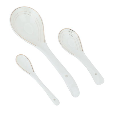 طقم سفرة بورسلان السيف غاليري، مربع، 166قطعة - أبيض product image 5