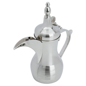 Al Saif Gallery Steel coffee Dallah, 25 x 7 x 16 cm, engraved - silver product image 2