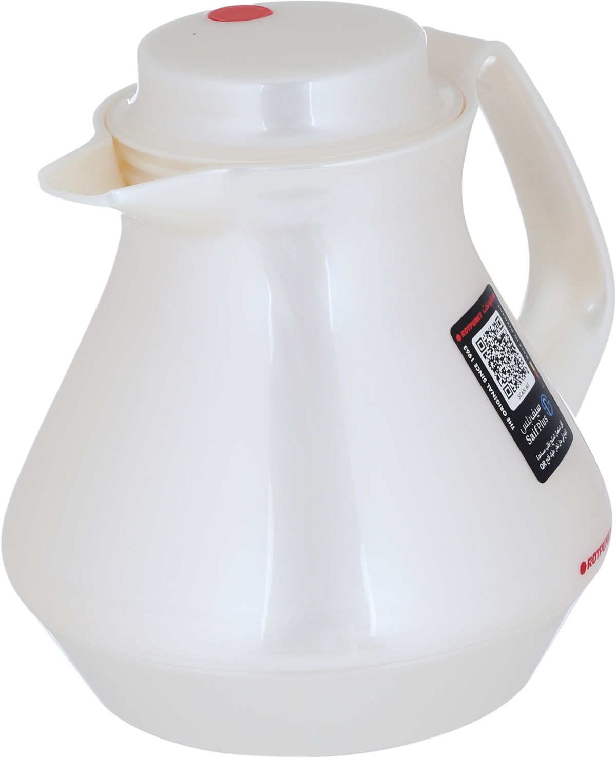 ترمس روتبونت، 1 لتر، حافظة داخلية زجاج، هيكل خارجي بلاستيك - ابيض product image 4