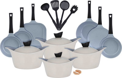 طقم قدور جرانيت فولكانو،23 قطعة - بيج product image 3